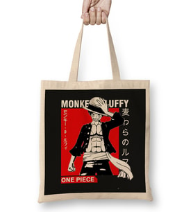 One Piece Luffy 07 Bez Çanta Uzun Saplı