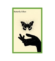 Butterfly Effect – Bir Mesaj, Bir Gülümseme, Sonsuz Etki  İlham Veren Hediye Not Kartı  10x15 cm (Mavi - Beyaz - Sarı - Yeşil)