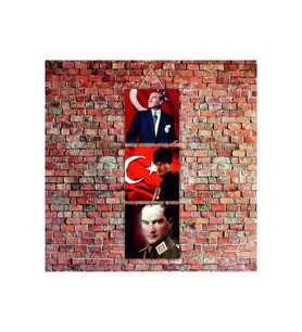 Atatürk Baskılı Tablo 14x14 cm 3 Parça