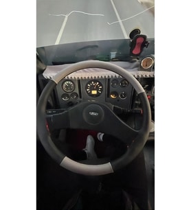 DİKİŞLİ DİREKSİYON KILIFI SİYAH/GRİ DERİ FORD KARGO ŞAHİN BAKIŞLI TIR KAMYON İÇİN