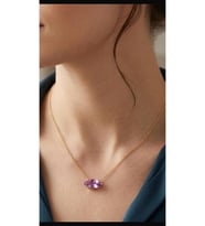 Lila Markiz Kesim Kolye 925
