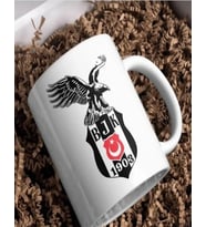 DYNTASARIM Kişileştirilebilir Futbol Takım Logolu Özel Baskılı Kupa Bardak