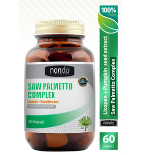 Saw Palmetto Complex 60 Kapsül (CÜCE PALMİYE, YEŞİL ÇAY, ISIRGAN, BAL KABAĞI, ÇİNKO, LİKOPEN)