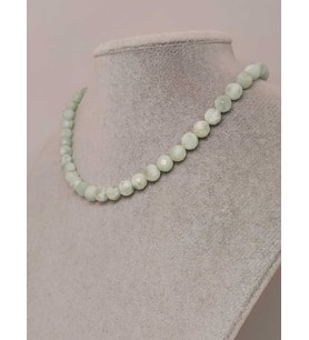 Larimar Taşı Faset Kesim Kolye 8mm (Sabit Klipsli)