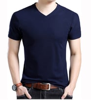 V-Yaka Basic Erkek Tişört (Lacivert)