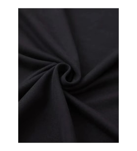 Baskılı Oversize Bisiklet Yaka T-shirt - Siyah