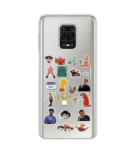 Xiaomi Redmi Note 9S - Redmi Note 9 PRO Uyumlu Sticker Tasarımlı Şeffaf Telefon Kılıfı