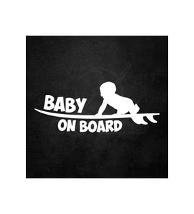 Baby On Board Arabada Bebek Var Sticker Beyaz 30*10 Cm