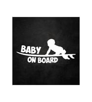 Baby On Board Arabada Bebek Var Sticker Beyaz 30*10 Cm