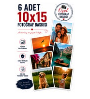 6 Adet 10x15 Fotoğraf Baskısı-Kişiye Özel Fotoğraf, Poster Baskı- 250 GSM Fotoğraf Kağıdına Baskı