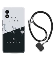TCL 303 Kılıf Resimli Boyun Askılı İpli Desenli Silikon Life and Death 1339