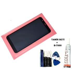 Tkgz P Smart 2018 Uyumlu Lcd Ekran Dokunmatik + B-7000 + Tamir Seti SİYAH