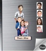 Kişiye Özel Aile Ahşap Magnet -29