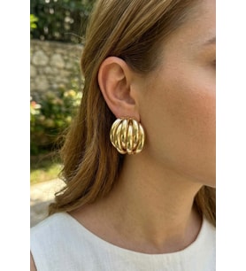 Pirinç Gold Renk Vintage Kadın Küpe 5886 - HPSBYI5304-6886
