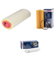 Bosch Filtre Bakım Seti BMW 3 SERİSİ E46 320 d Dizel 150 Beygir 1998-2004 Hava + Yağ f. + Yakıt Filtre Bosch