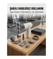 Taşınabilir Şarjlı Kas Masaj Tabancası, Derin Doku Rahatlatıcı 8 Başlık