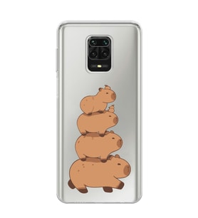 Redmi Note 9 Pro / 9s Uyumlu Kapibara Tasarımlı Şeffaf Telefon Kılıfı