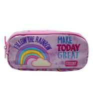 Muggle Kalem Çantası Soft Rainbow Pembe İki Bölmeli Kalemlik (Karışık)