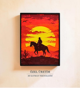Red Dead Redemption 3D Tablo 15x20 cm