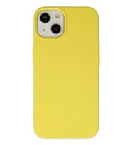 Mey İthalat® iPhone 14 Kılıf Nano içi Kadife Silikon - Sarı