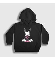 Presmono Unisex Çocuk Siyah Pink Skeleton Rabbit İskelet Tavsan Kapüşonlu Sweatshirt 424640tt