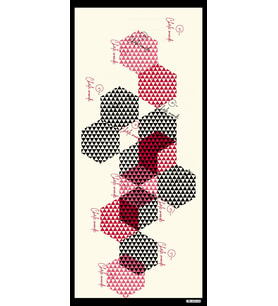 Geometrik Desen Pavia Seri Şal Eşarp Askısı ile Birlikte 90X200 cm Siyah Beyaz K