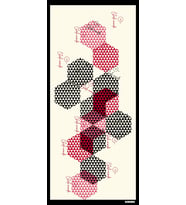 Geometrik Desen Pavia Seri Şal Eşarp Askısı ile Birlikte 90X200 cm Siyah Beyaz K