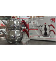 orta boy küre çelik çaydanlık (Kırmızı)