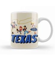 Culture Texas Love Vintage Retro Kupa Bardak Porselen