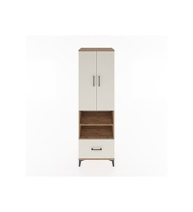 Hyperion Dolap 3 Raflı Tek Çekmeceli Tek Askılı 60x44x195 Çam-Aytaşı