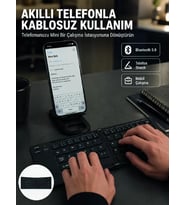 Taşınabilir Katlanabilir Bluetooth Klavye iOS Android Windows Uyumlu