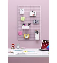 40x60 Full Aksesuarlı Metal Fotoğraf Askısı Tel Pano Beyaz