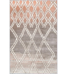 Eliana Home Baskılı, Yıkanabilir Kaymaz Taban Salon Halısı LNA1179 100x150 cm (Pembe)