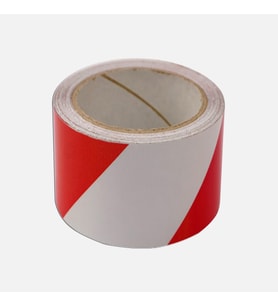 KIRMIZI-BEYAZ REFLEKTİF BANT 10 CM