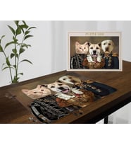 BK Gift Evcil Dostlara Özel 1000 Parça Profesyonel Puzzle, 3'lü Evcil Dost Portre, Evcil Hayvan Puzzle-1