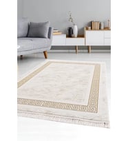Efsun Modern Salon ve Oturma Odası Halısı - Krem Gold