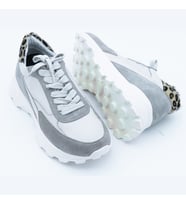 +7,5 cm Boy Uzatan Gizli Topuklu Kadın Spor Ayakkabı Çok Renkli Sneaker (Beyaz)