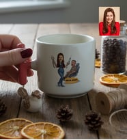 Kişiye Özel Karikatürlü Kadın Diş Hekimi T Kupa Tıp Bayramı Hediyesi