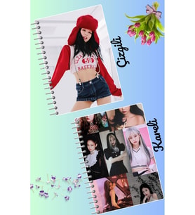 Jennie blackpink defter seti 2 adet A4 boyutu 21*30 çizgili + kareli 60 syf