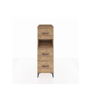 Kronos Dolap Tek Raflı 3 Çekmeceli 44x59x134 Çam-Çam