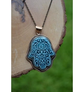 STONEAGE JEWELLERY El Sıvaması Fatma Ana Bayan Kolye (Altın / Dore)