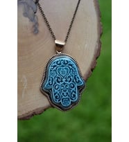 STONEAGE JEWELLERY El Sıvaması Fatma Ana Bayan Kolye (Altın / Dore)