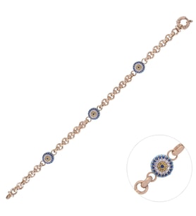 Nusnus Nazar Bocuğu Kadın Bileklik ZNC 2200 11.20 GR Gold