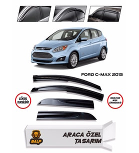 Ford C-Max Cam Rüzgarlığı 4lü 2013 ve Üzeri (Siyah)