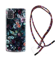 Samsung a71 A72 A73 A7 A9 2018 C7 C9 Kılıf Boyun Asklı Rasta Silikon Great Flowers 1304