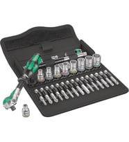 Wera Zyklop Speed Cırcır Anahtar Seti 8100 Sa 6 1/4 Inç Tahrik, Metrik, 28 Parça, 05004016001