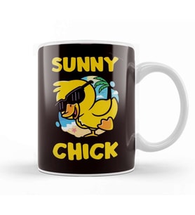 Sunny Chick Sun Sunset Sunbathing Beach Tan Island Traveler Kupa Bardak Porselen