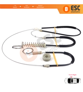 VW Scirocco MK3 137 138 2008–2017 3-Kapı Hatchback Van 1K8837462 İçin Elektrikli Ön Sağ Cam Kriko Tamir Seti