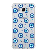 PrintiFy Samsung Galaxy J7 2016 Uyumlu Nazar Boncuğu 1 Baskılı Şeffaf Köşe Korumalı Antişok Kılıf
