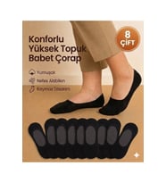 Görünmez Babet Çorap 8 Çift Çorap